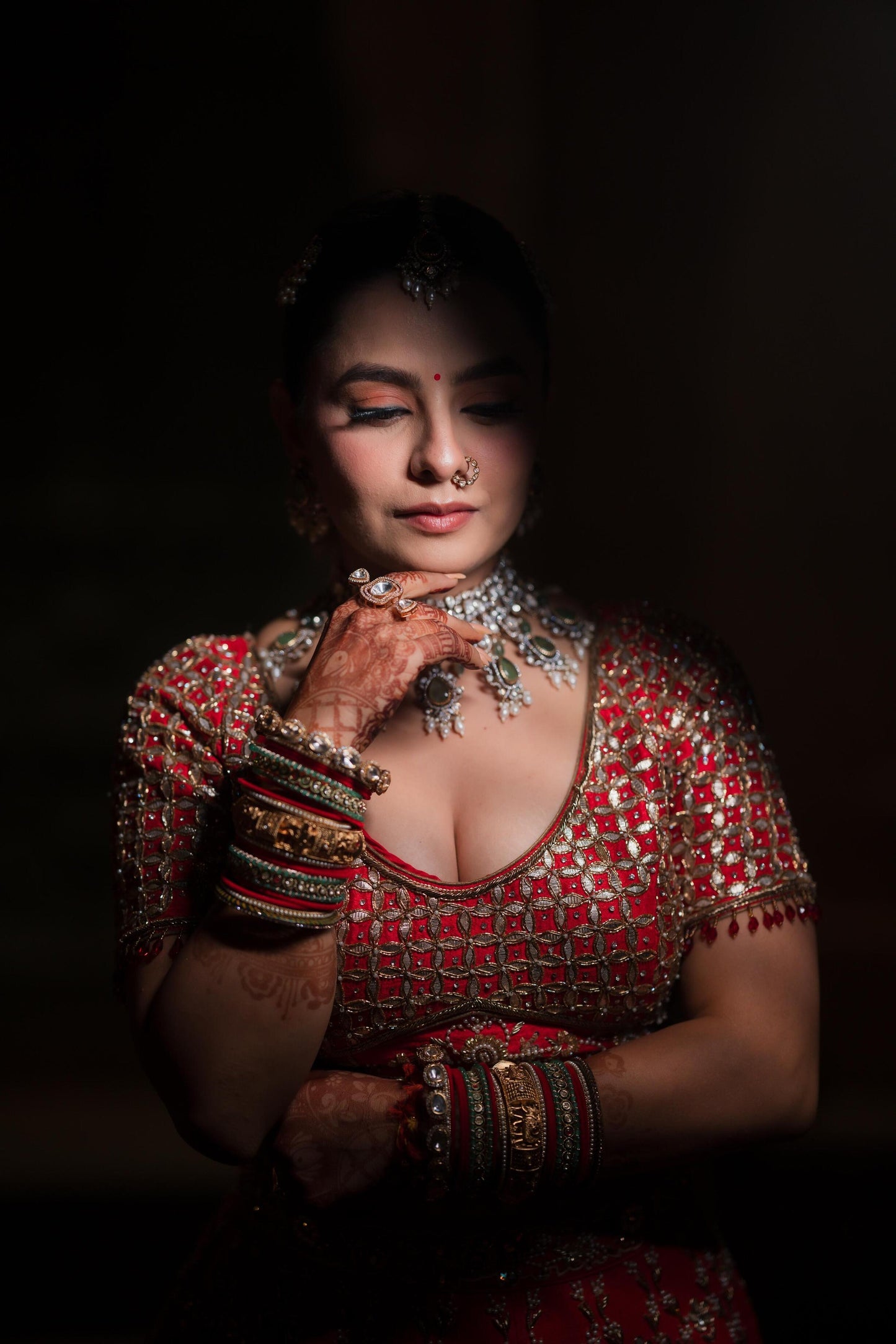 Laalima - Red Bridal Lehenga