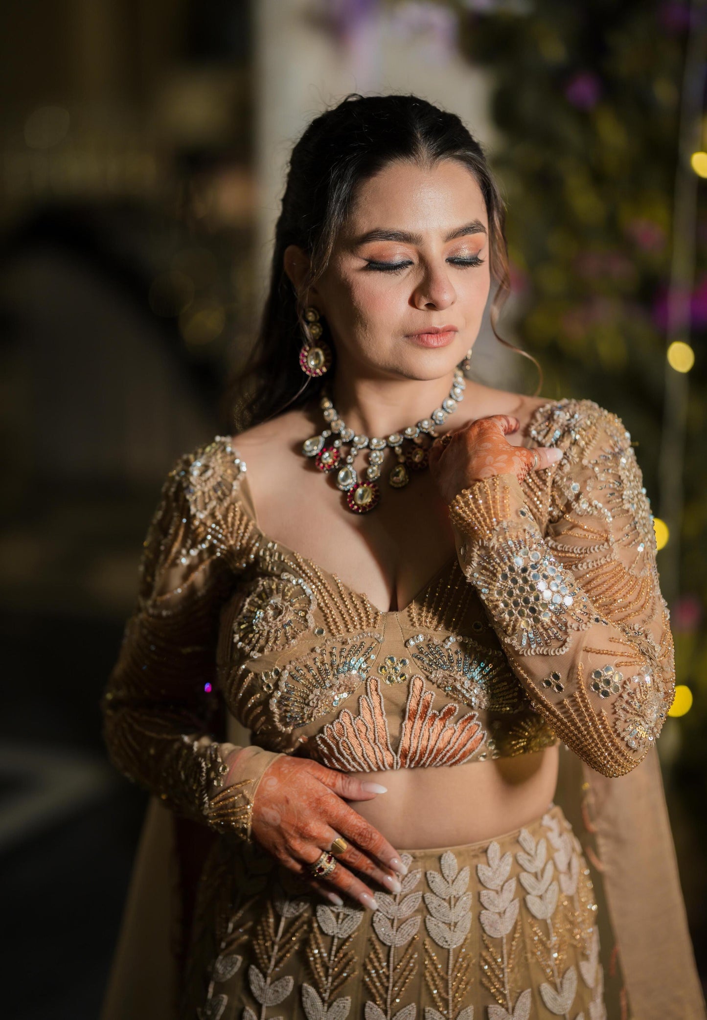Sagarika – The Ocean Inspired Golden Lehenga