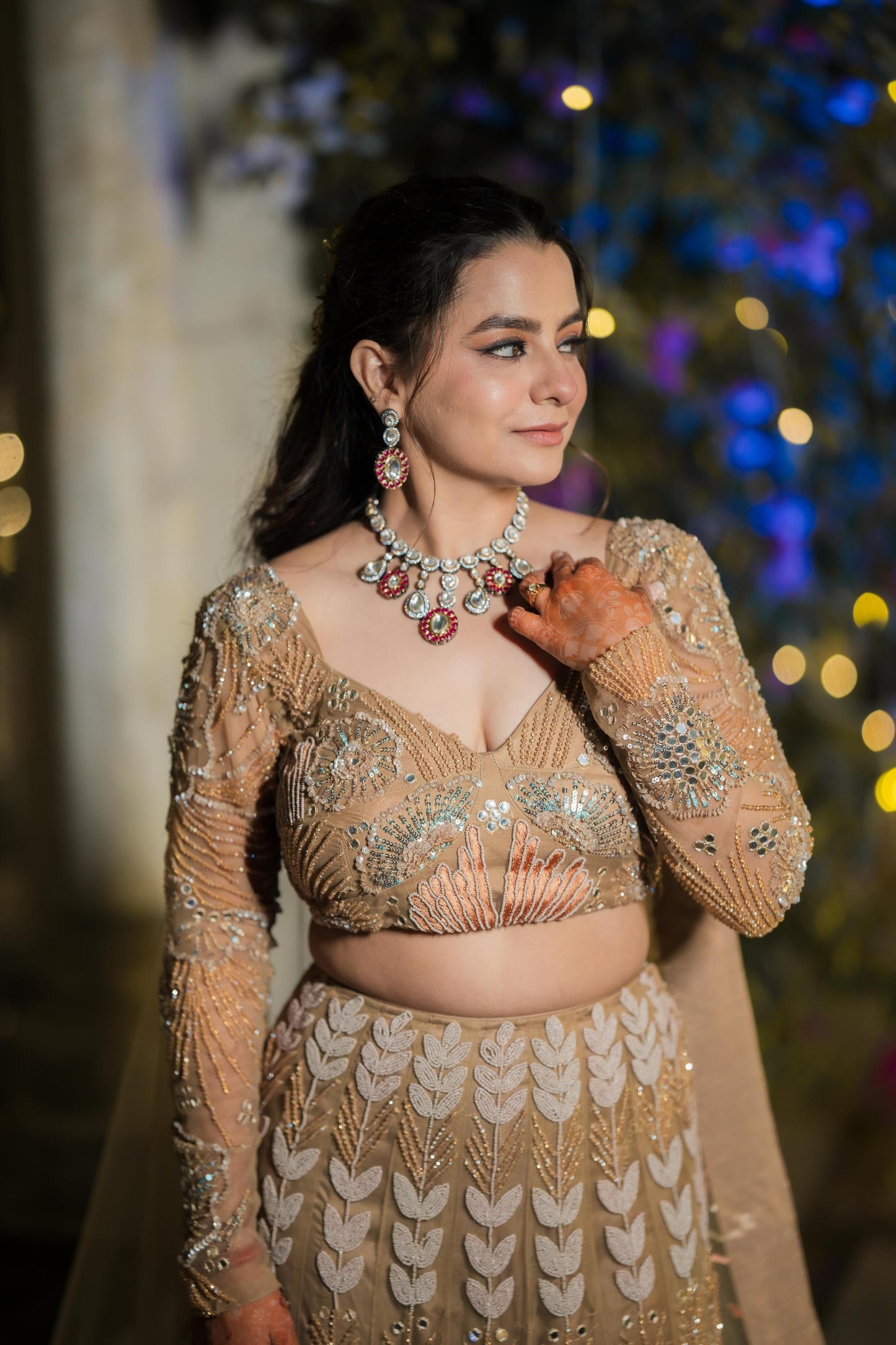 Sagarika – The Ocean Inspired Golden Lehenga