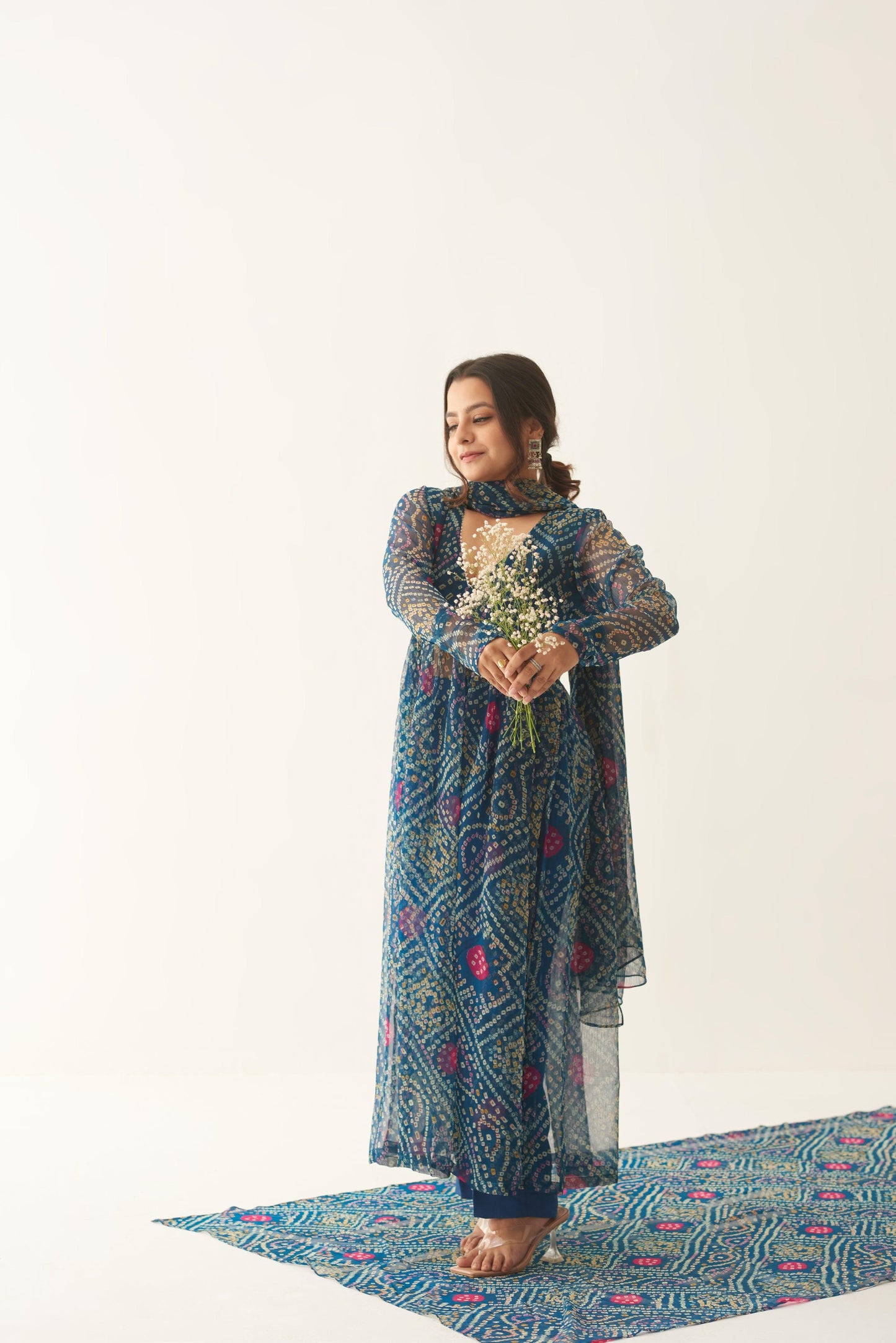 Peacock Bandhani