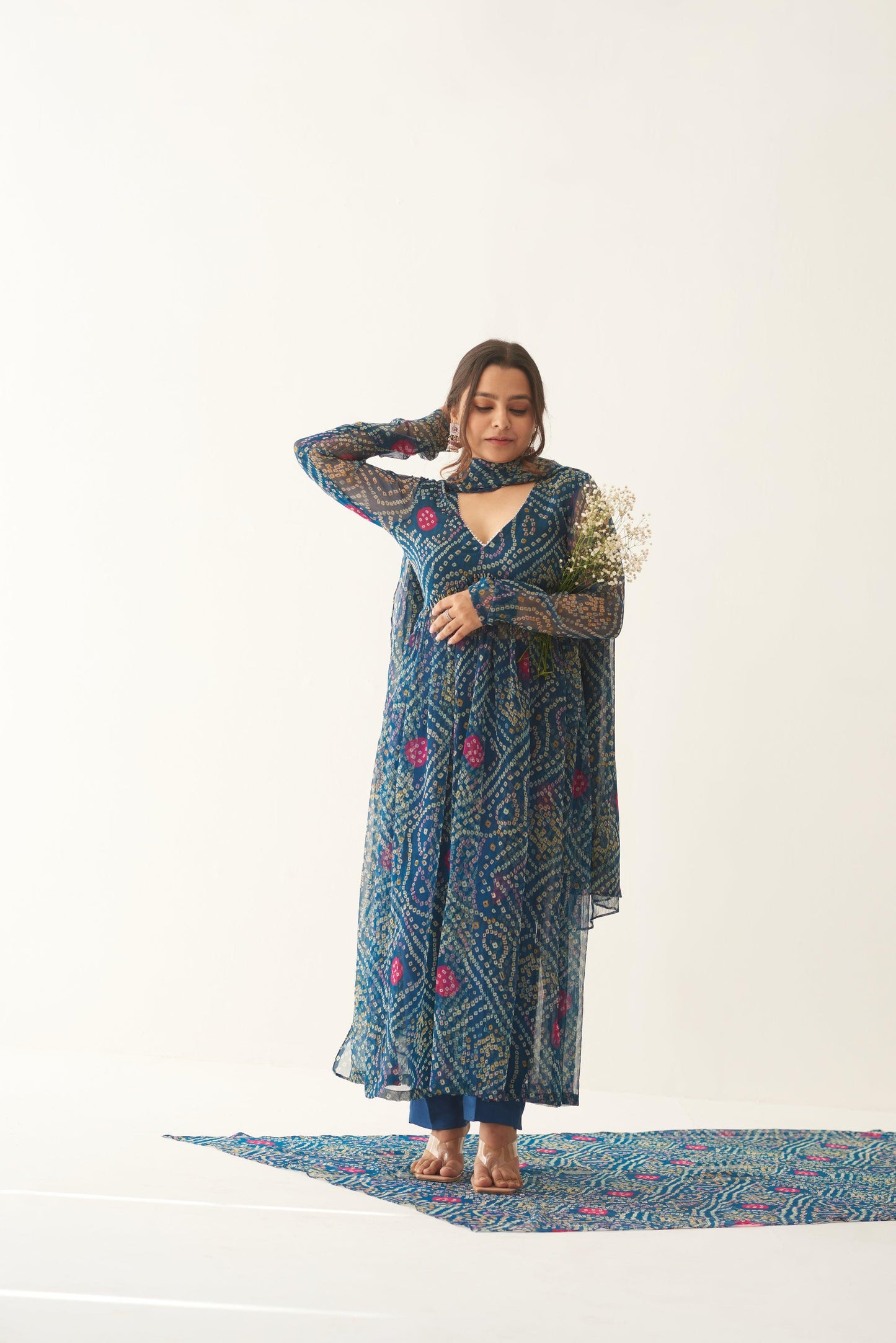Peacock Bandhani