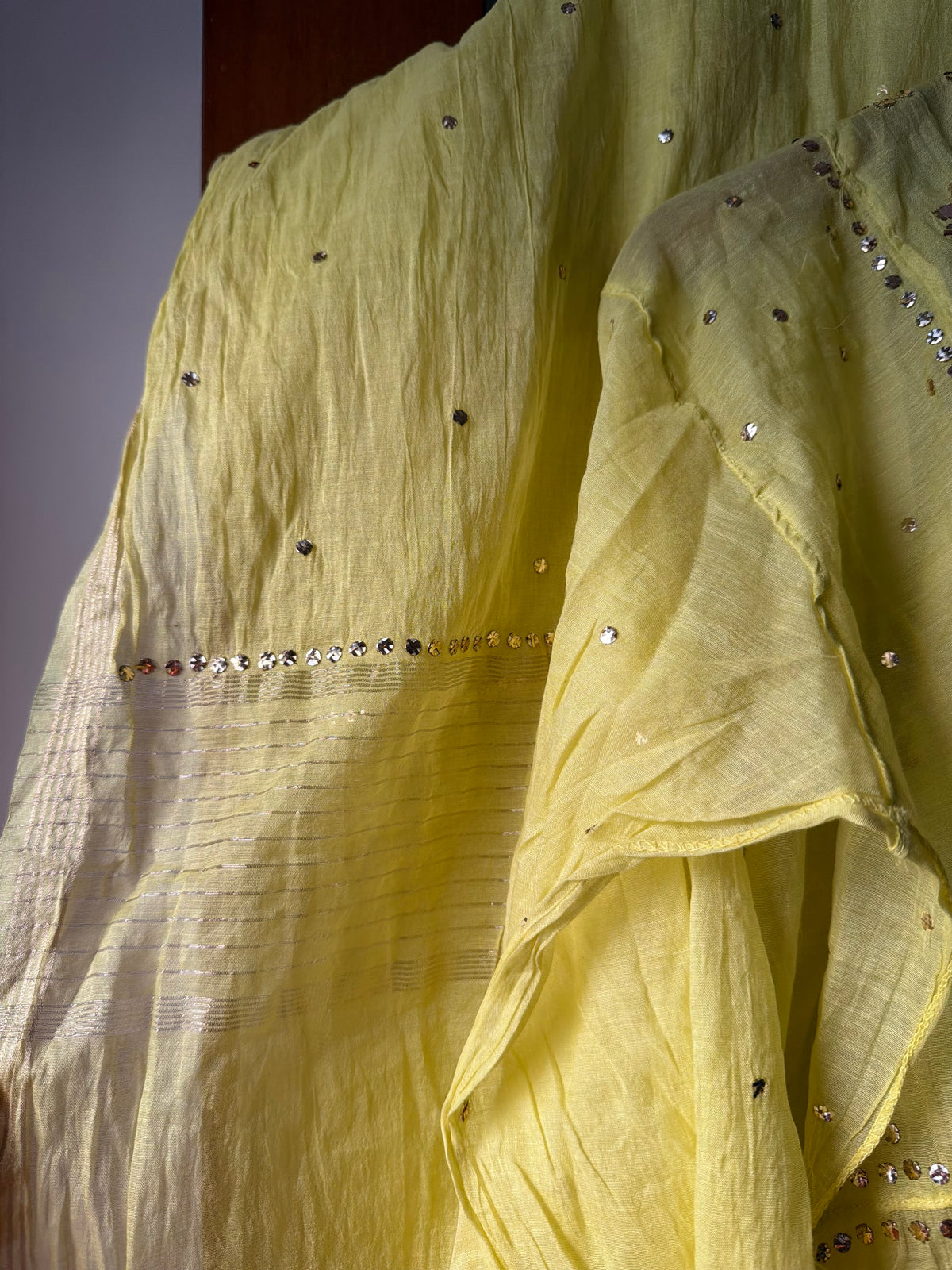 Lime Pitta Chinkari Kurta Set