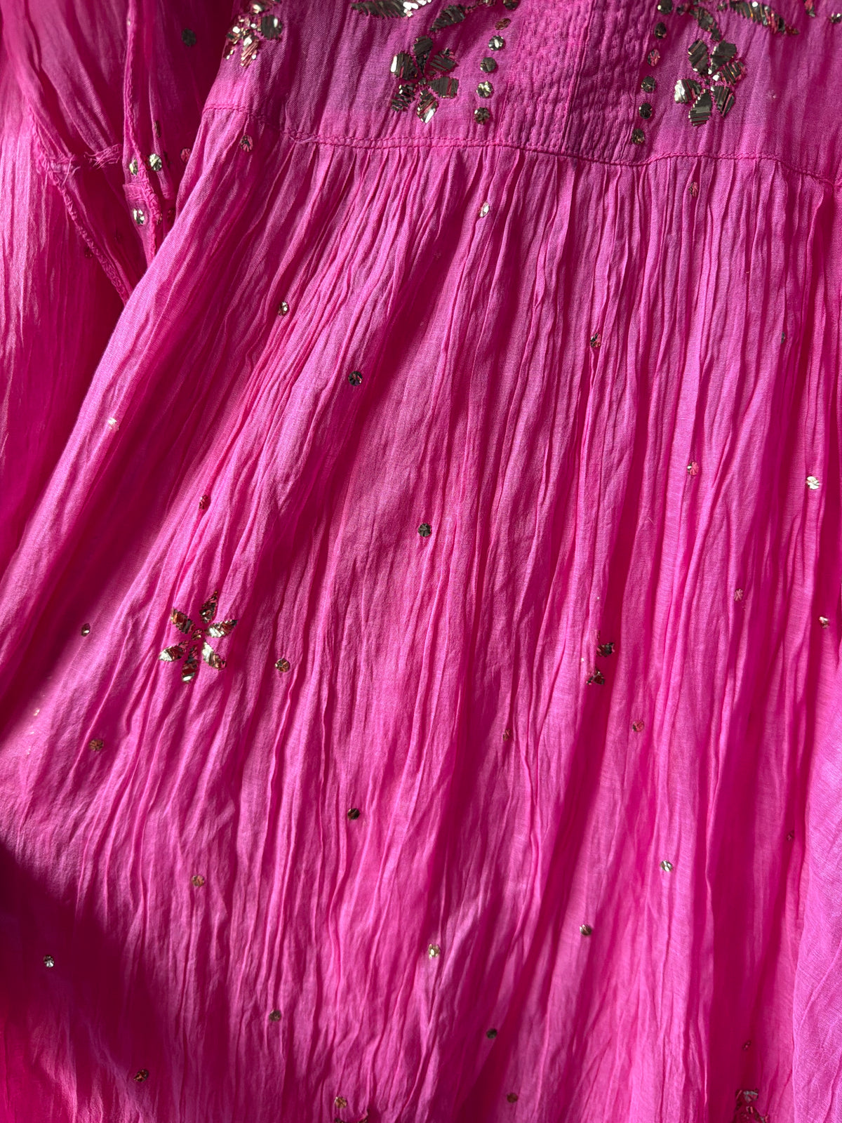 Fuscia Pitta Lucknowi Kurta Set
