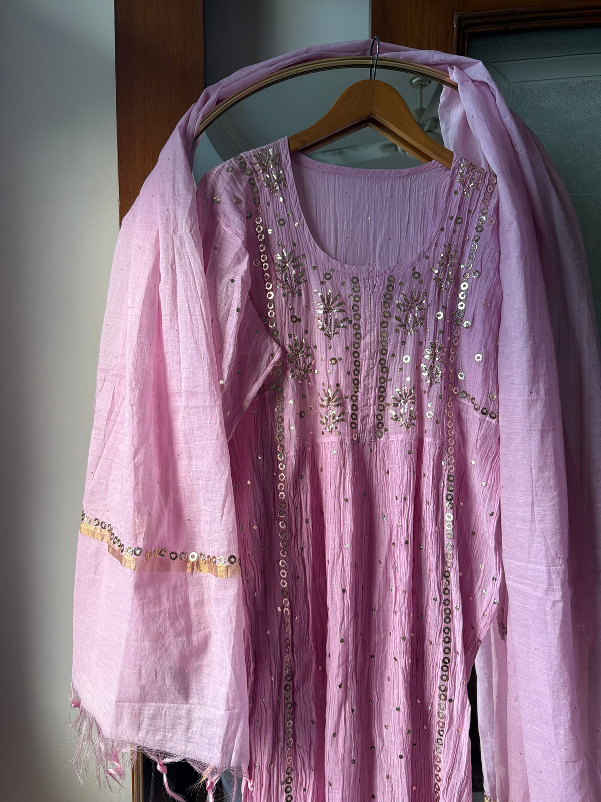 Lavender pitta work tunic set