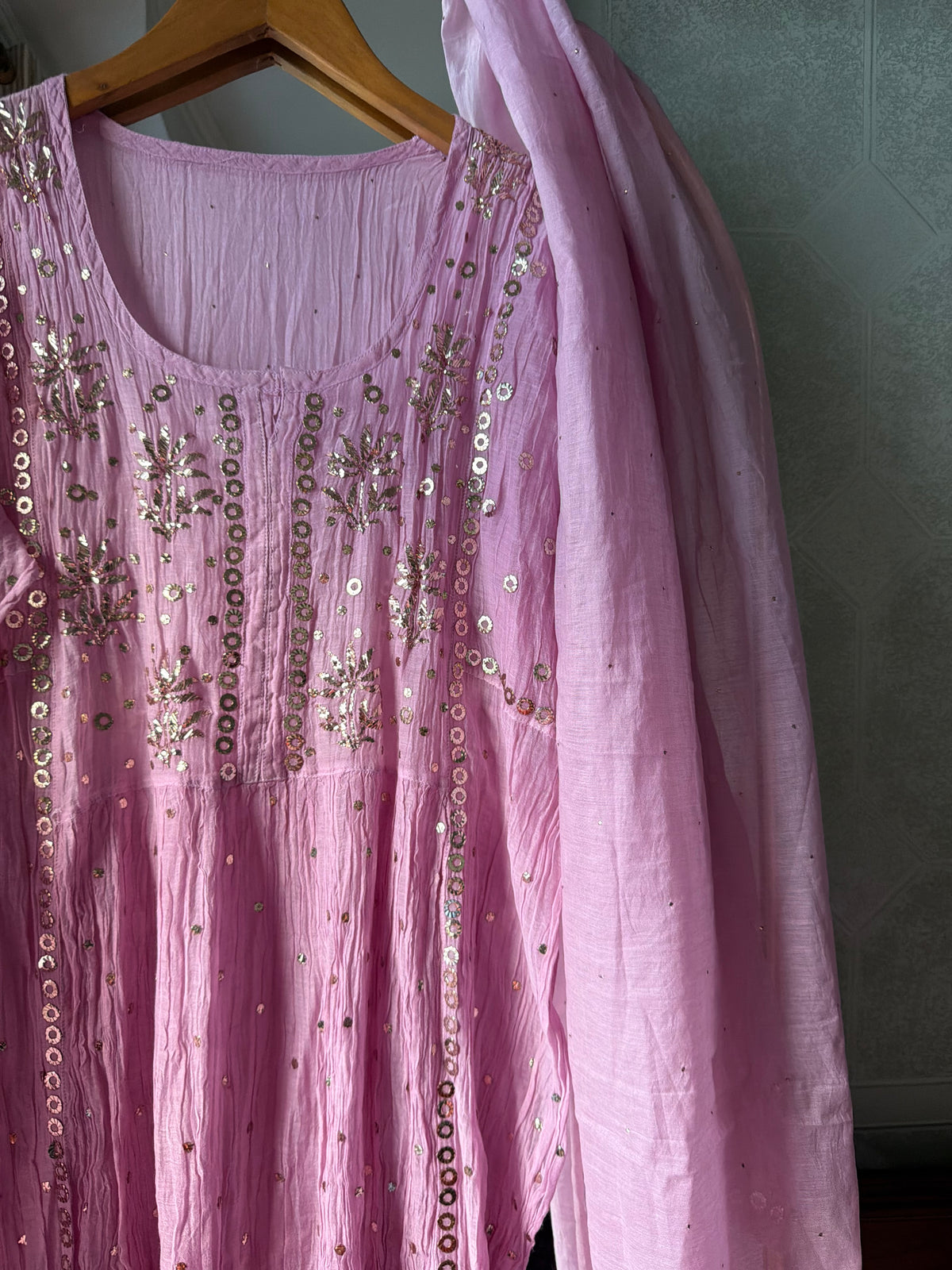 Lavender pitta work tunic set