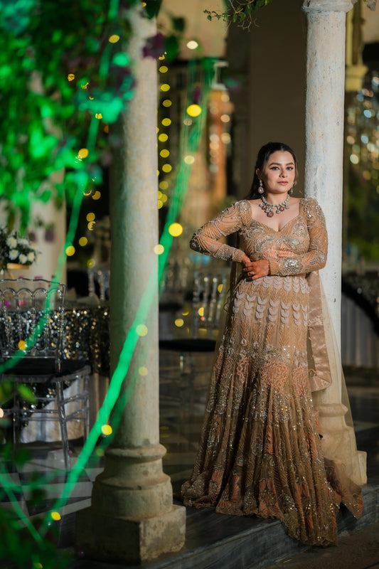 Sagarika – The Ocean Inspired Golden Lehenga